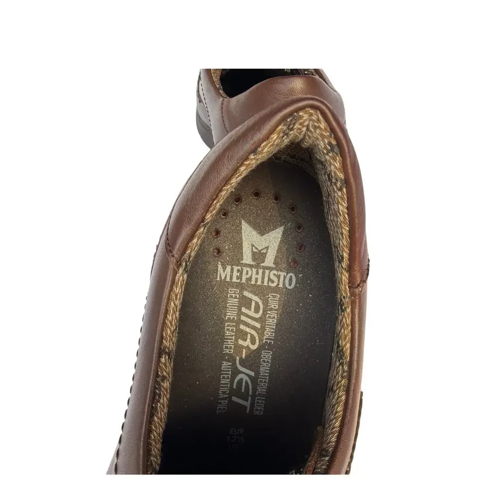 Mephisto Arthus Mens 13 Brown Leather Waterproof Moc Toe Walking Shoes NWOT